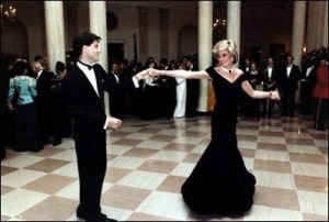 John Travolta dancing with Princess Diana, 1985