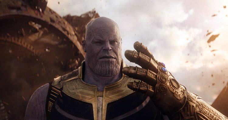 Thanos with the Infinity Gauntlet superweapon