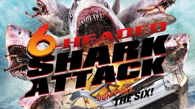 6-headed shark attack poster