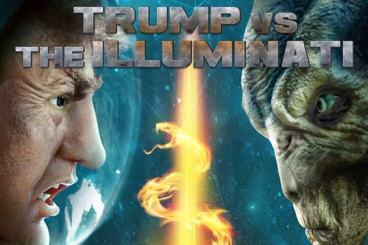 trump vs the illuminati poster