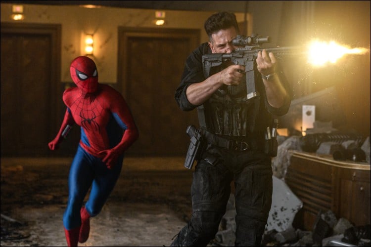 spider-man and the punisher in spider-man: brand new day