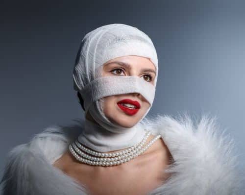 bandaged woman