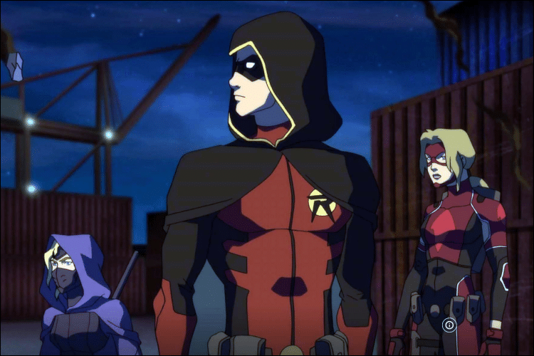Cameron Bowen, Mae Whitman, and Kelly Stables in Young Justice (2010)